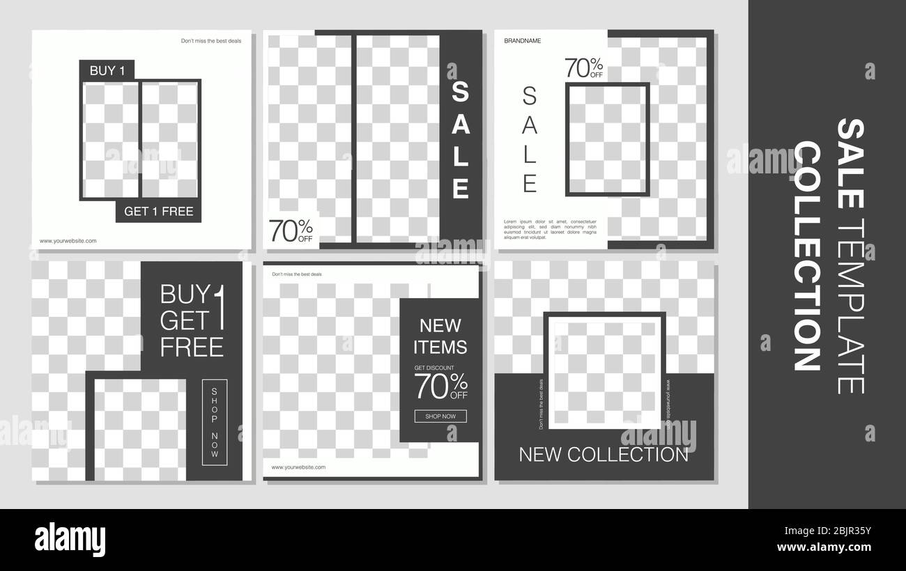 Verkauf mobile Vorlage Sammlung für Promotion Verkauf. Bearbeitbares mobiles Banner für Meldungen oder Social Media Post, Web und Internet. Sonderangebot Paket Stock Vektor