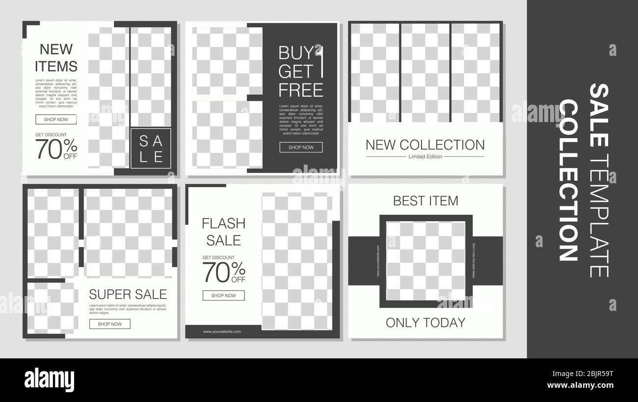Verkauf mobile Vorlage Sammlung für Promotion Verkauf. Bearbeitbares mobiles Banner für Meldungen oder Social Media Post, Web und Internet. Sonderangebot Paket Stock Vektor