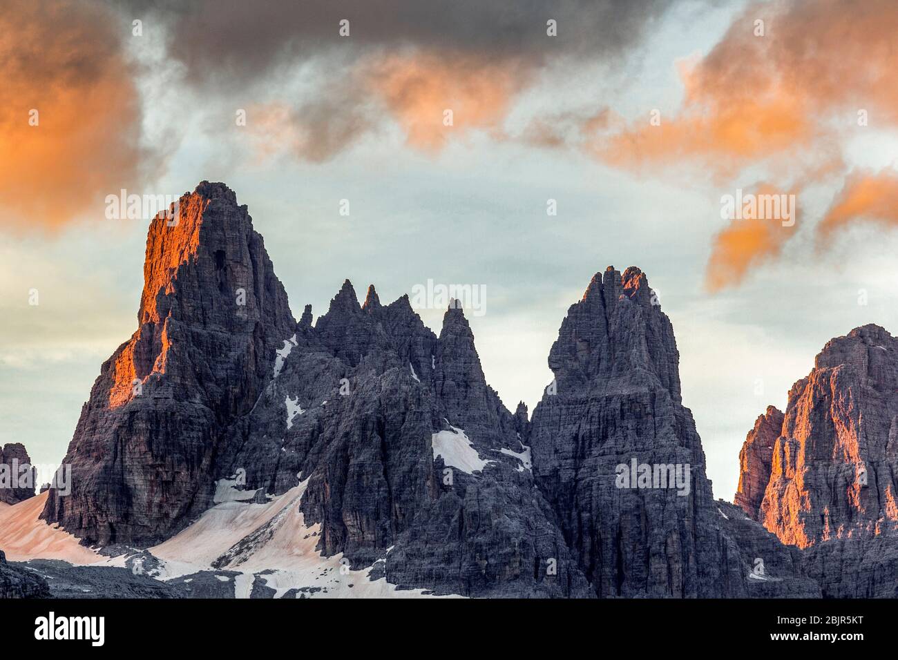 Italien Trentino - Kette Sfulmini in der Brenta Gruppe Stockfoto