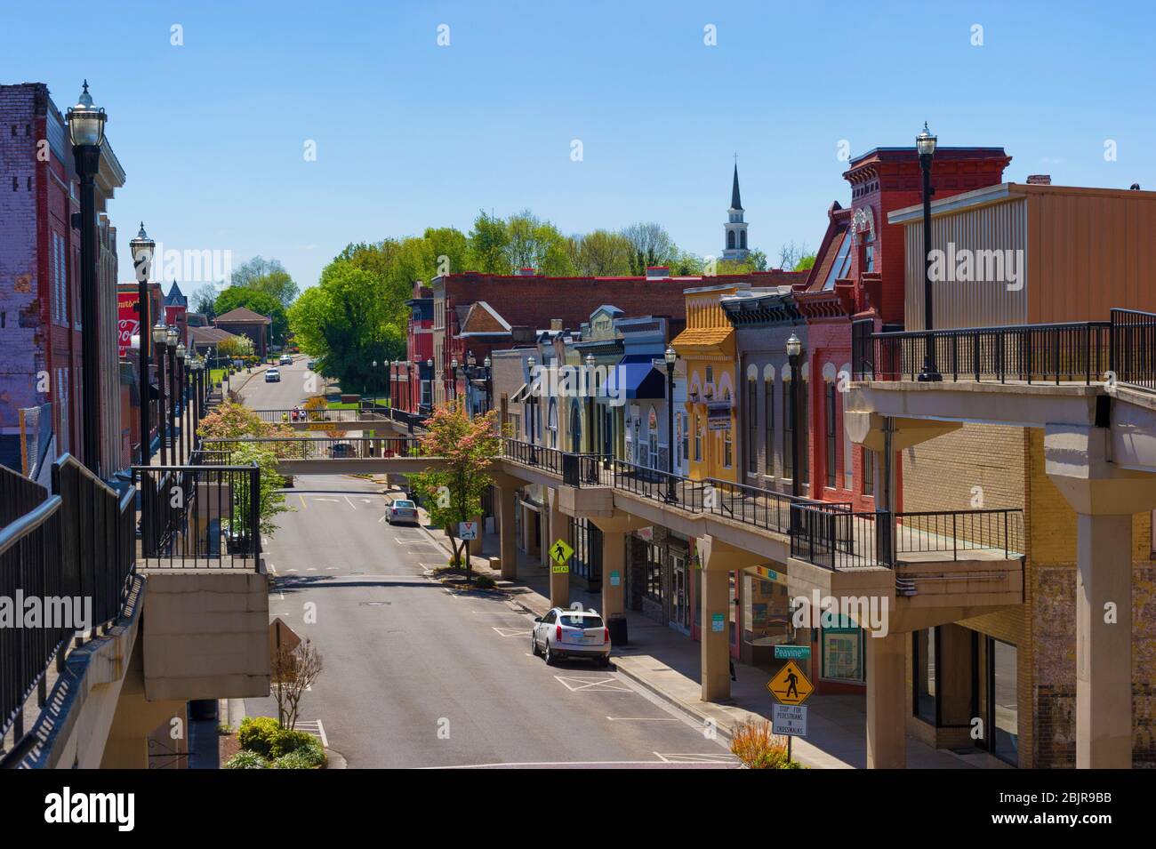 Morristown, Tennessee, USA - 14. April 2020: Morristown siedelte 1787 an und wurde 1855 gegründet. Sein historischer Bezirk wurde nach einem rekonstruiert Stockfoto