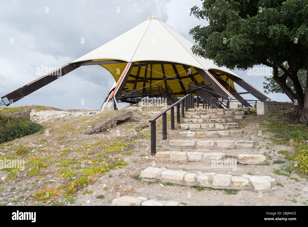 Kalavasos-Tent Archäologische Stätte, eine prähistorische neolithische archäologische Stätte und Wahrzeichen auf der Insel Zypern, Kalavasos Village, Larnaka Stockfoto