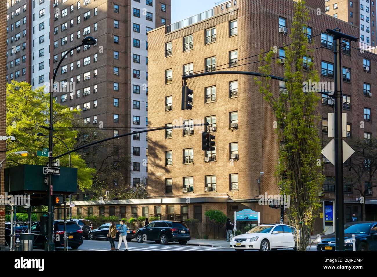 Die NYCHA Fulton Houses Komplex von Wohnungen in Chelsea in New York am Dienstag, 28. April 2020. (© Richard B. Levine) Stockfoto