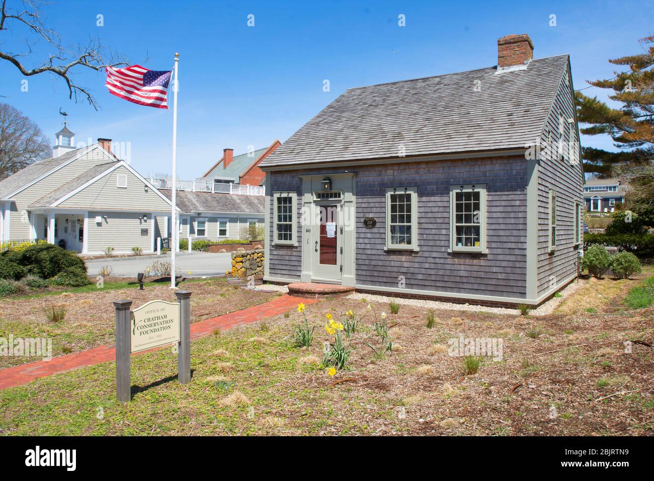 Das Josiah Mayo House (1820) befindet sich in Chatham, Massachusetts am Cape Cod, USA. Stockfoto