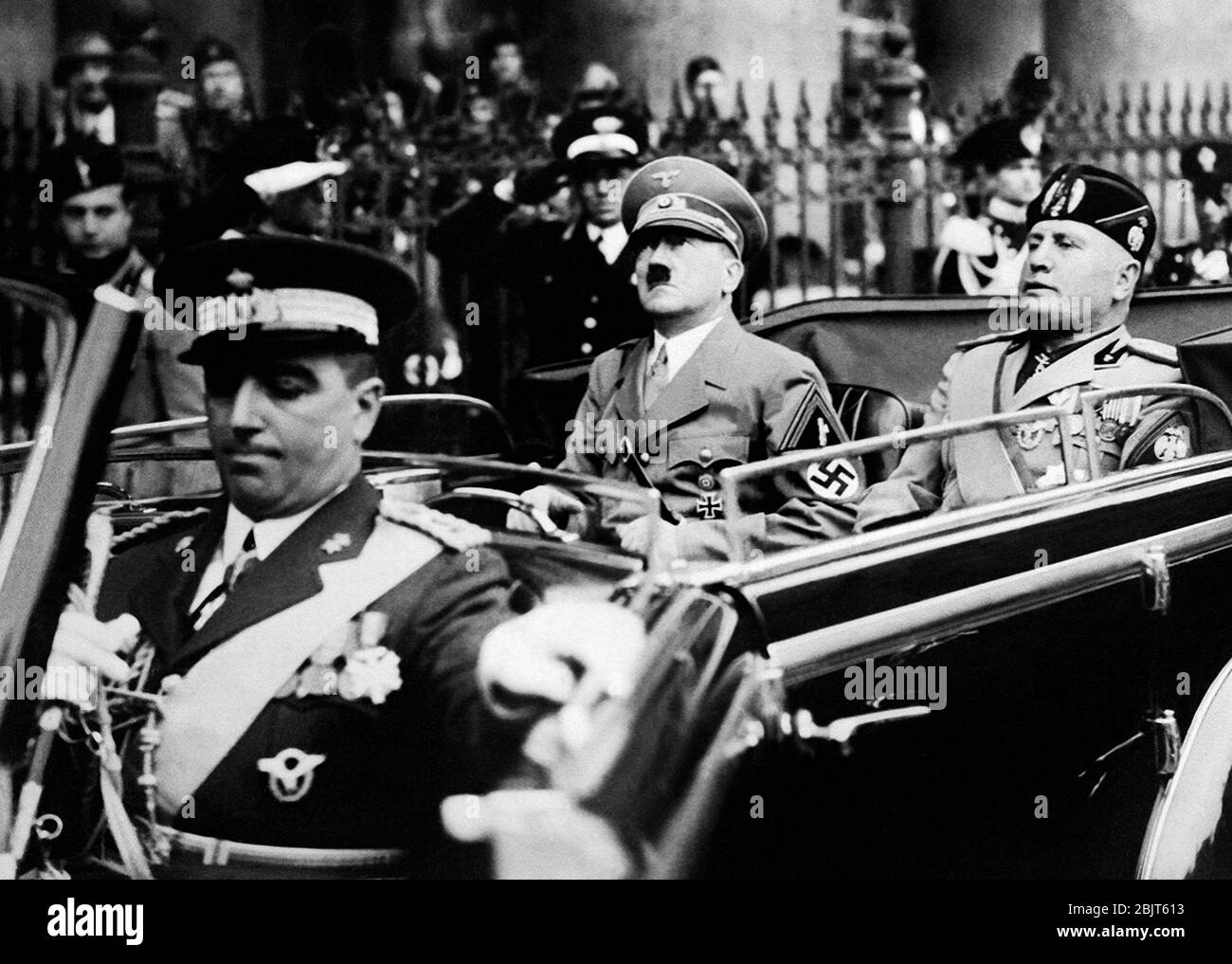 Adolf Hitler und Benito Mussolini Stockfoto
