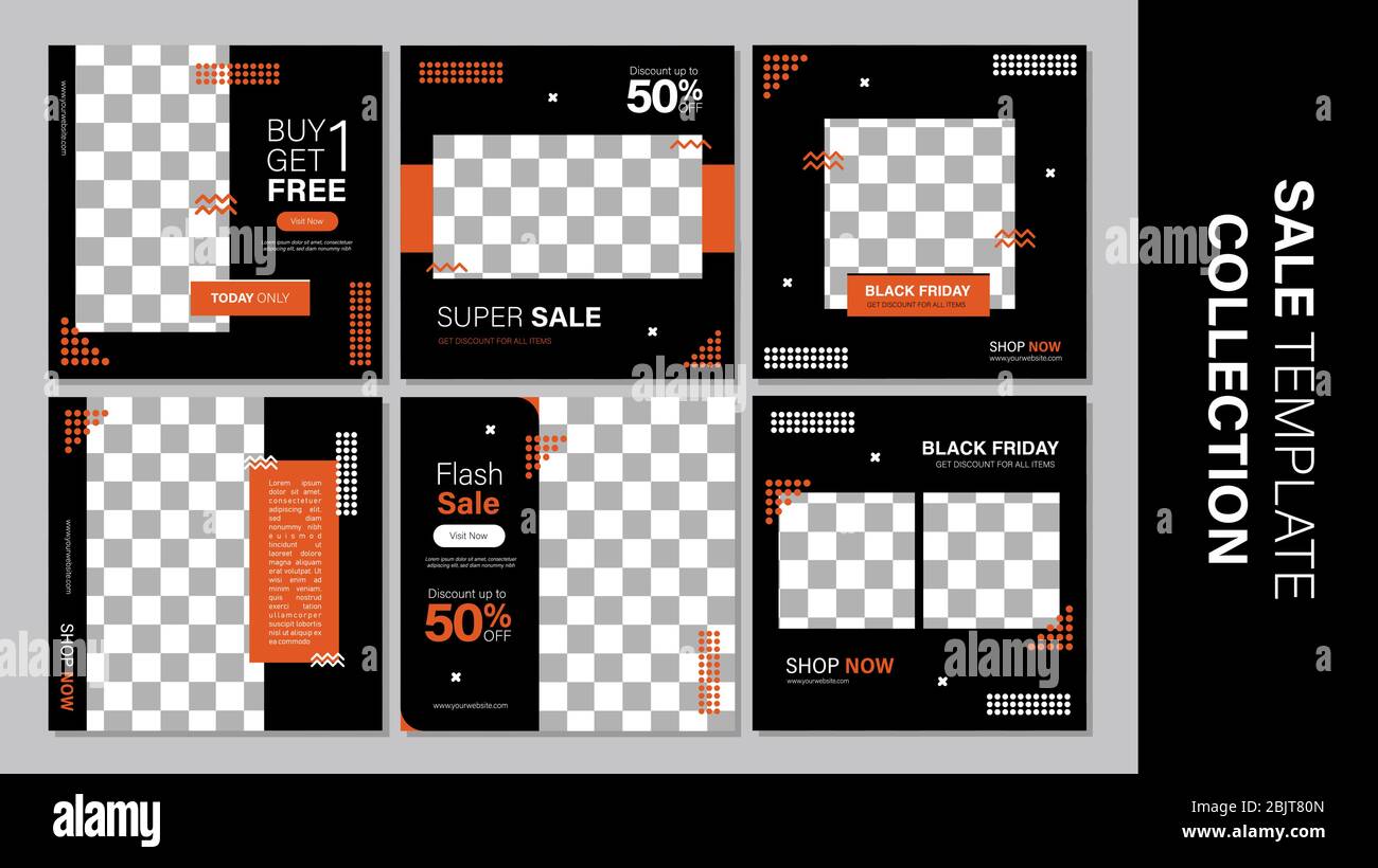 Verkauf mobile Vorlage Sammlung für Promotion Verkauf. Bearbeitbares mobiles Banner für Meldungen oder Social Media Post, Web und Internet. Sonderangebot Paket Stock Vektor