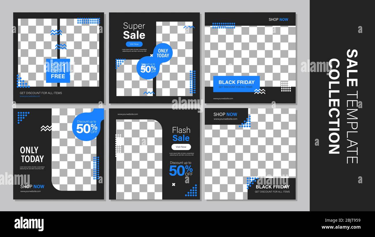 Verkauf mobile Vorlage Sammlung für Promotion Verkauf. Bearbeitbares mobiles Banner für Meldungen oder Social Media Post, Web und Internet. Sonderangebot Paket Stock Vektor