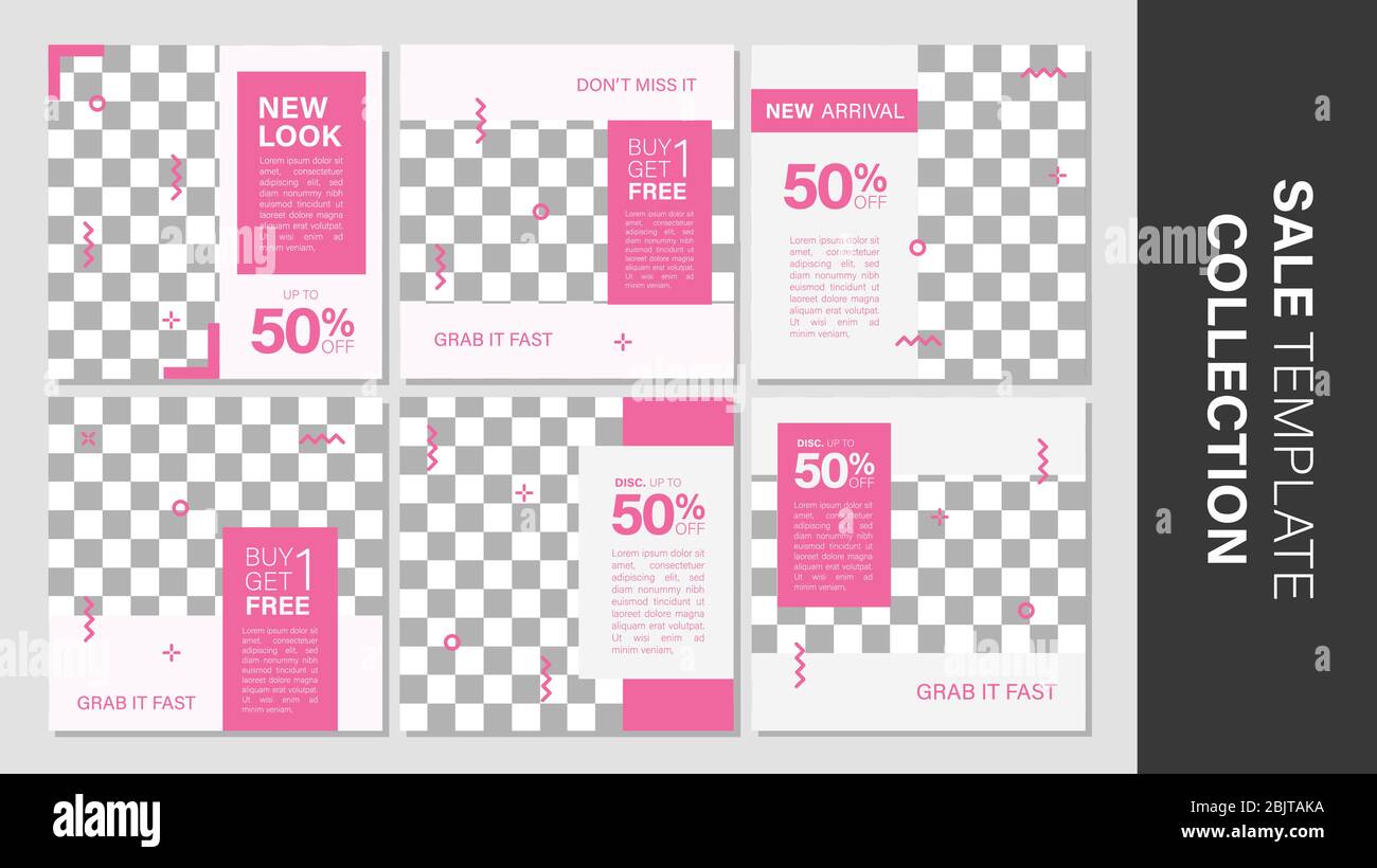 Verkauf mobile Vorlage Sammlung für Promotion Verkauf. Bearbeitbares mobiles Banner für Meldungen oder Social Media Post, Web und Internet. Sonderangebot Paket Stock Vektor