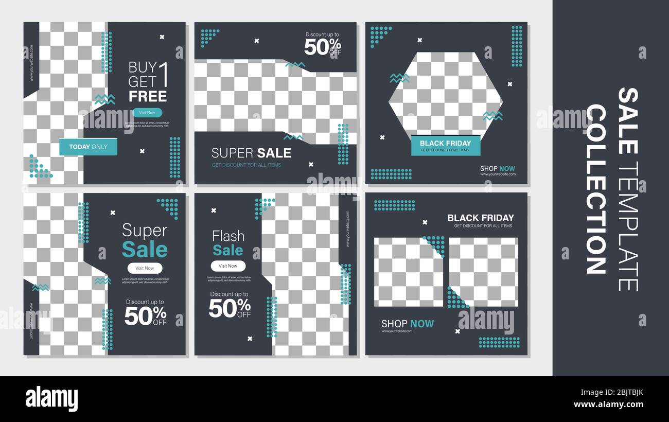 Verkauf mobile Vorlage Sammlung für Promotion Verkauf. Bearbeitbares mobiles Banner für Meldungen oder Social Media Post, Web und Internet. Sonderangebot Paket Stock Vektor