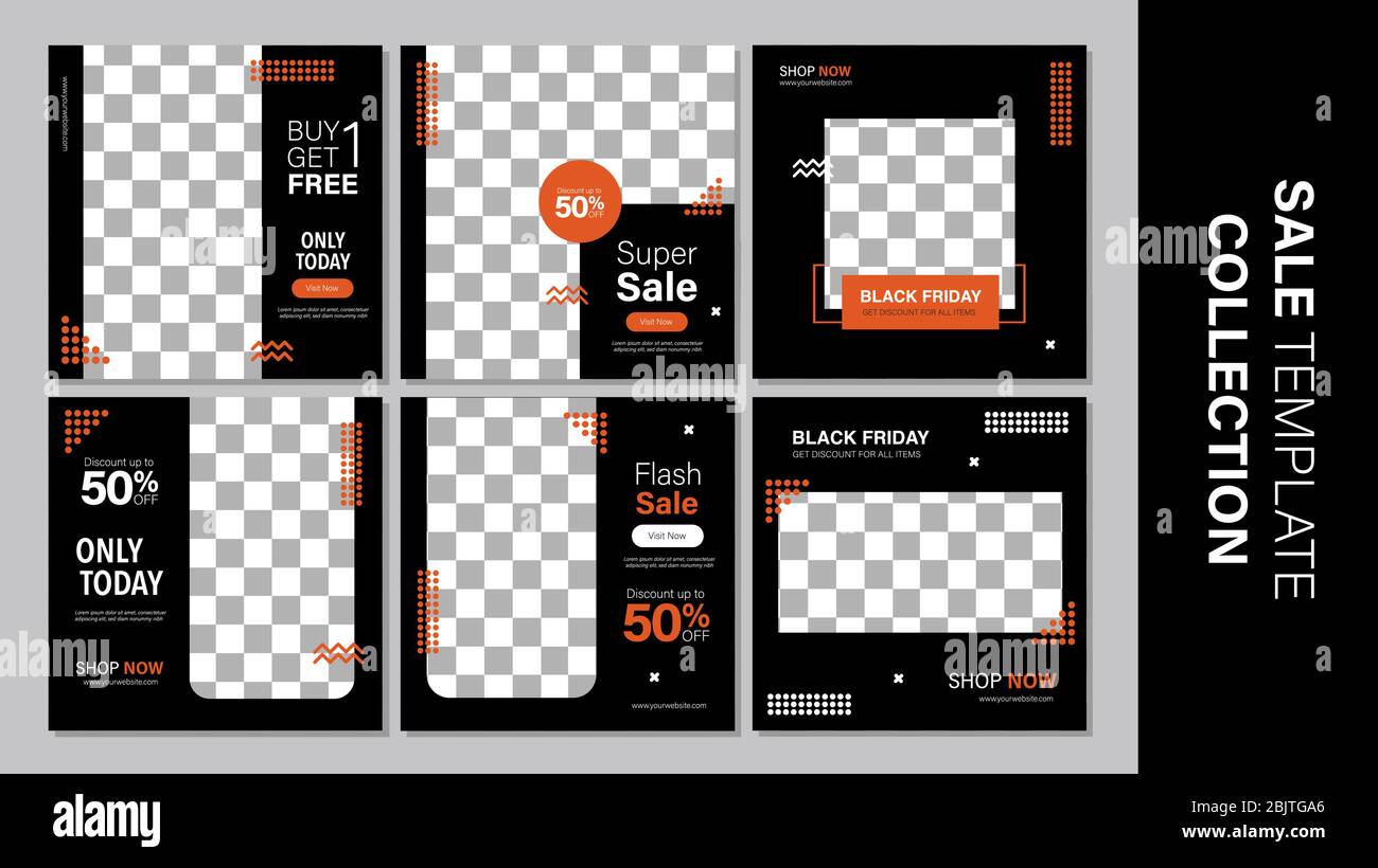 Verkauf mobile Vorlage Sammlung für Promotion Verkauf. Bearbeitbares mobiles Banner für Meldungen oder Social Media Post, Web und Internet. Sonderangebot Paket Stock Vektor