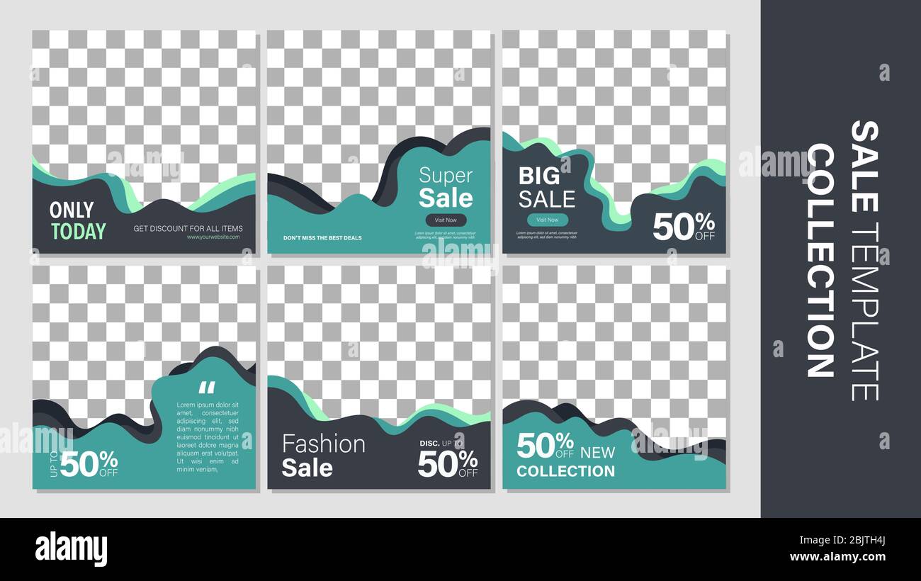 Verkauf mobile Vorlage Sammlung für Promotion Verkauf. Bearbeitbares mobiles Banner für Meldungen oder Social Media Post, Web und Internet. Sonderangebot Paket Stock Vektor