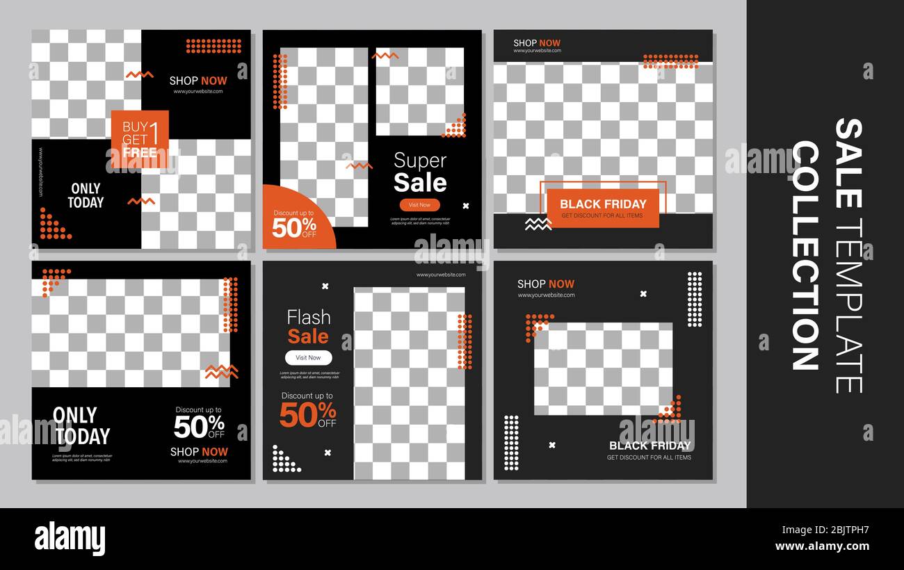 Verkauf mobile Vorlage Sammlung für Promotion Verkauf. Bearbeitbares mobiles Banner für Meldungen oder Social Media Post, Web und Internet. Sonderangebot Paket Stock Vektor
