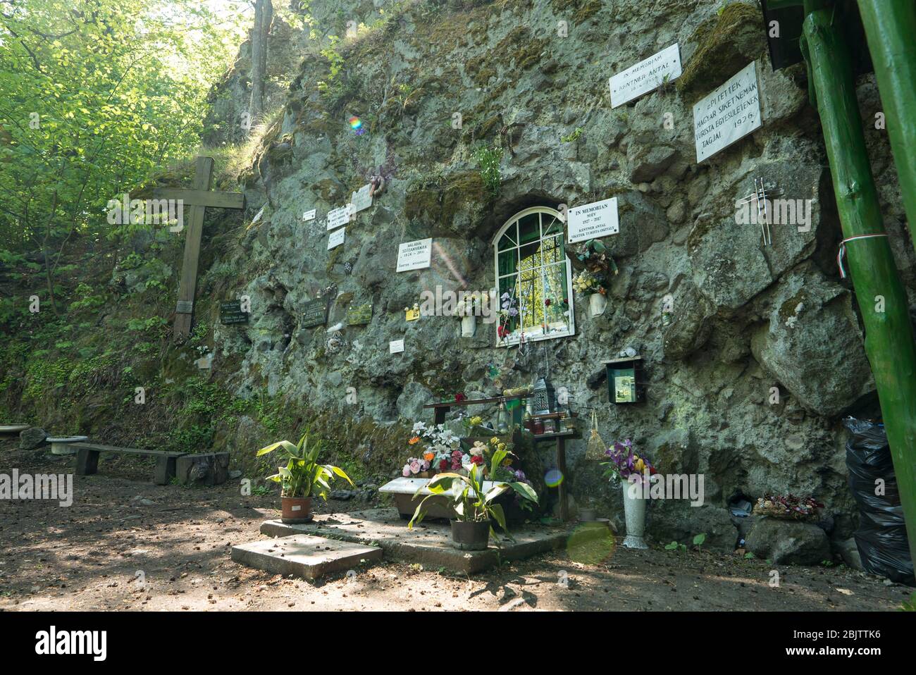 Siketnemak Maria Schrein in Dobogoko, Pilisszentkereszt, Ungarn. Berühmter Wallfahrtsort in europa. Stockfoto