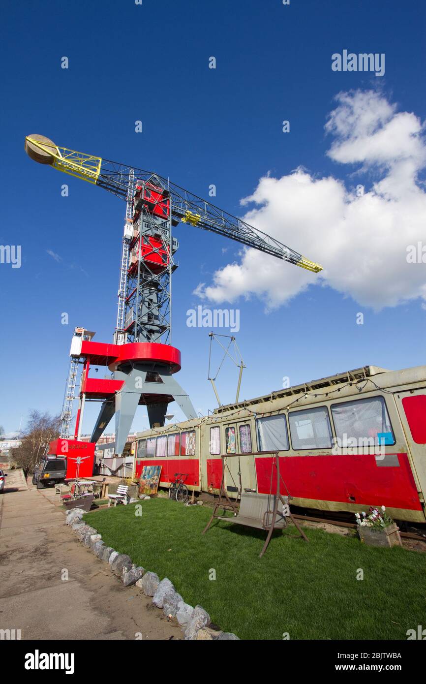 Faralda NDSM Crane Hotel, Amsterdam Noord, 2014 Stockfoto