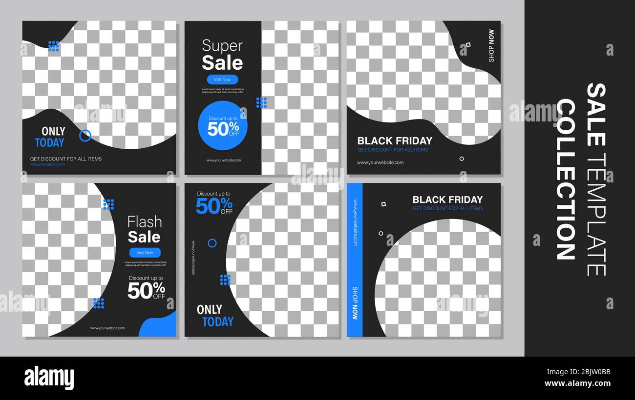 Verkauf mobile Vorlage Sammlung für Promotion Verkauf. Bearbeitbares mobiles Banner für Meldungen oder Social Media Post, Web und Internet. Sonderangebot Paket Stock Vektor