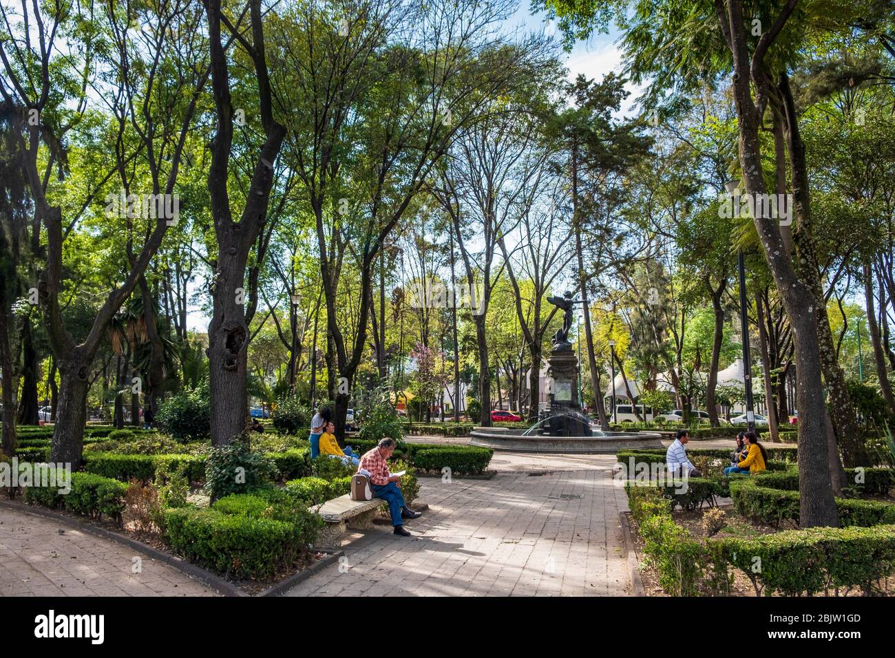 Menschen in Tosla Park in Centro Historico, Mexiko-Stadt, Mexiko Stockfoto