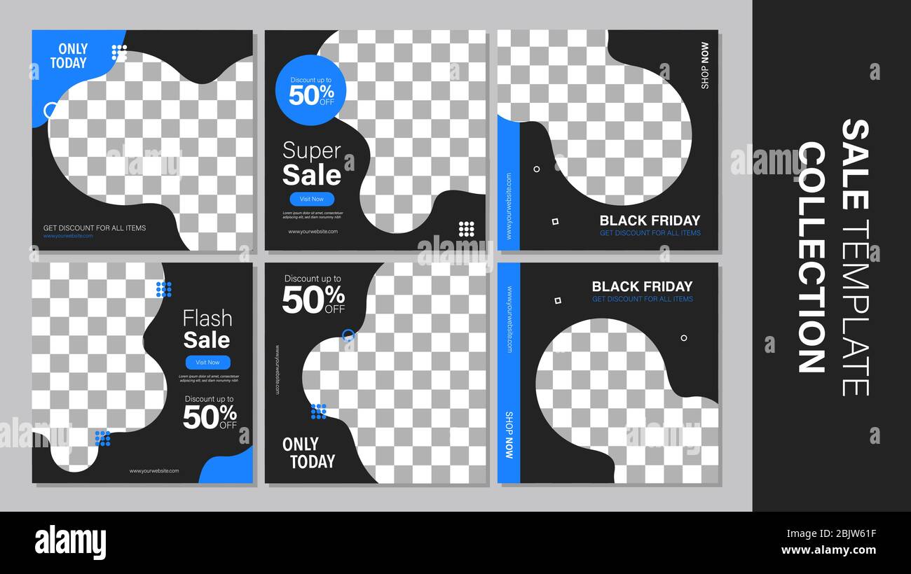 Verkauf mobile Vorlage Sammlung für Promotion Verkauf. Bearbeitbares mobiles Banner für Meldungen oder Social Media Post, Web und Internet. Sonderangebot Paket Stock Vektor
