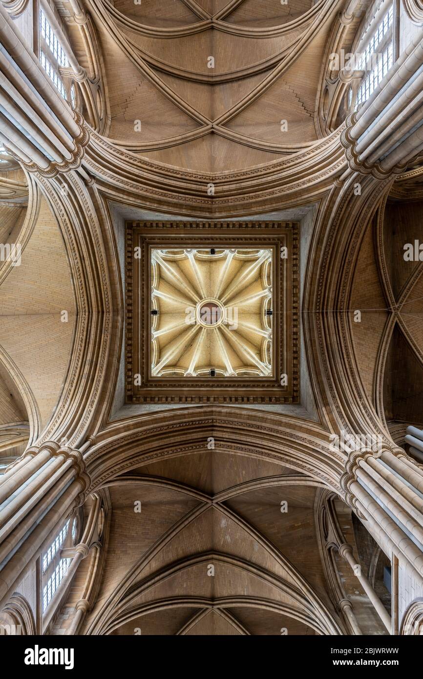 Blick auf die Decke in der Truro Kathedrale in Cornwall Stockfoto