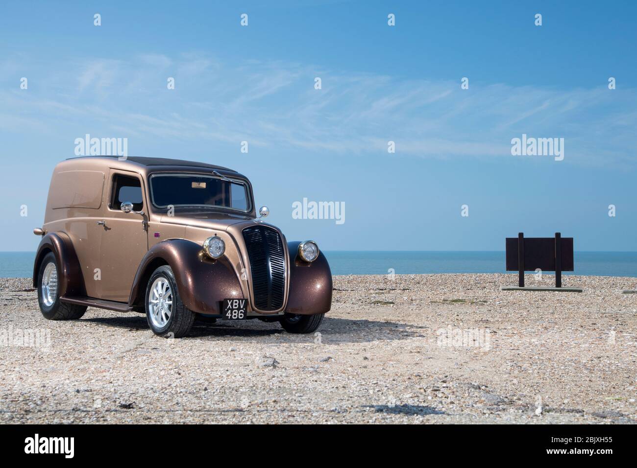 Morris Z van klassischer britischer Van-basierter Hot Rod Stockfoto