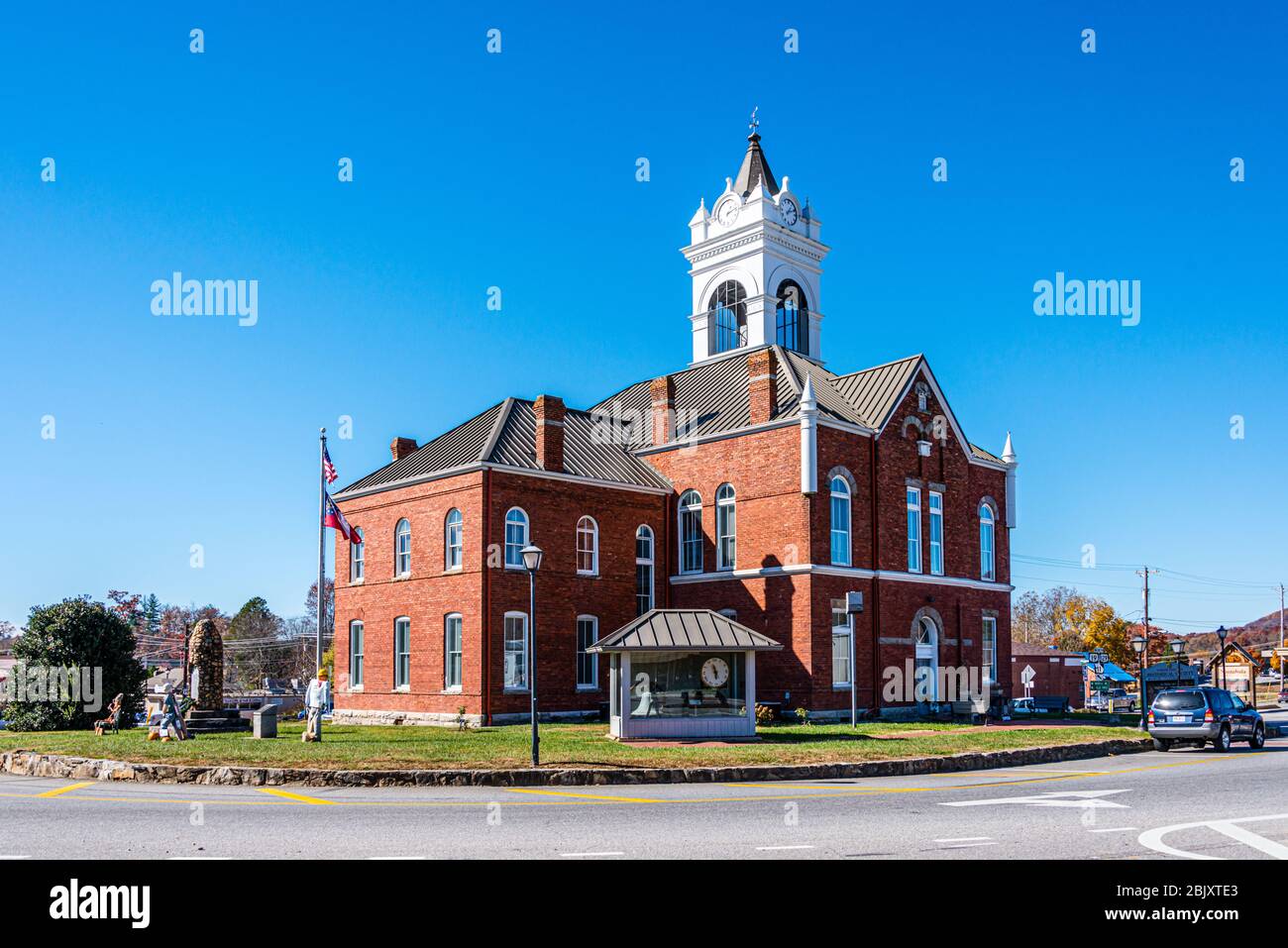 Blairsville, GA, historisches Union County Courthouse Stockfoto