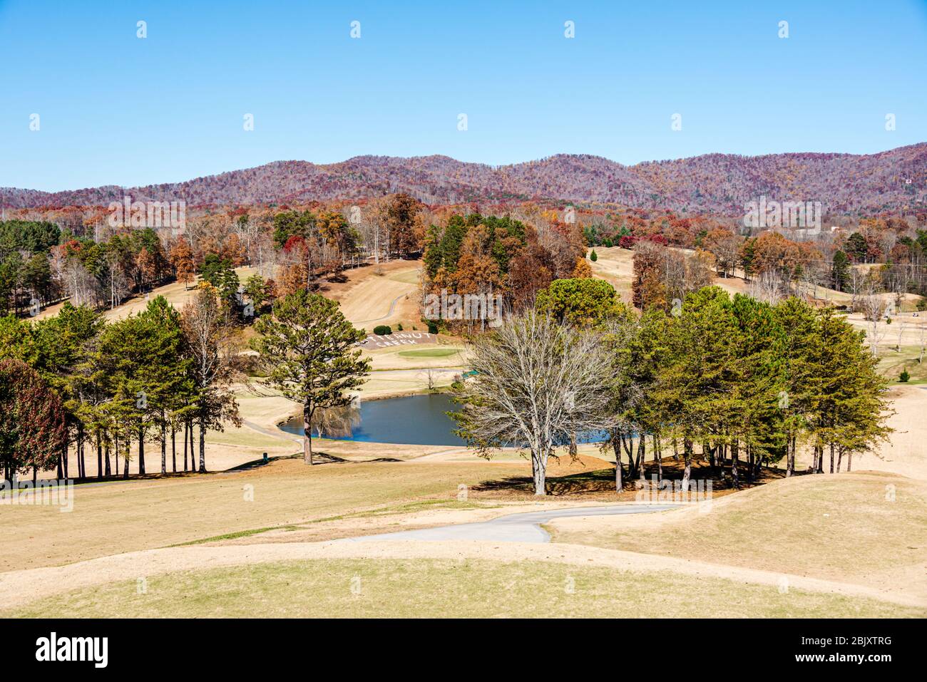 Butternut Creek Golfplatz Stockfoto