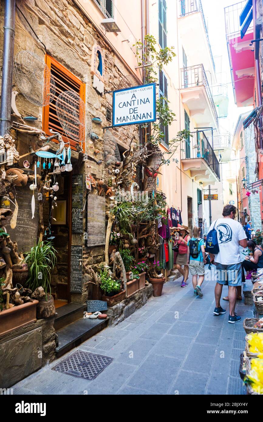 Corneglia Dorf, Cinque Terre Stockfoto