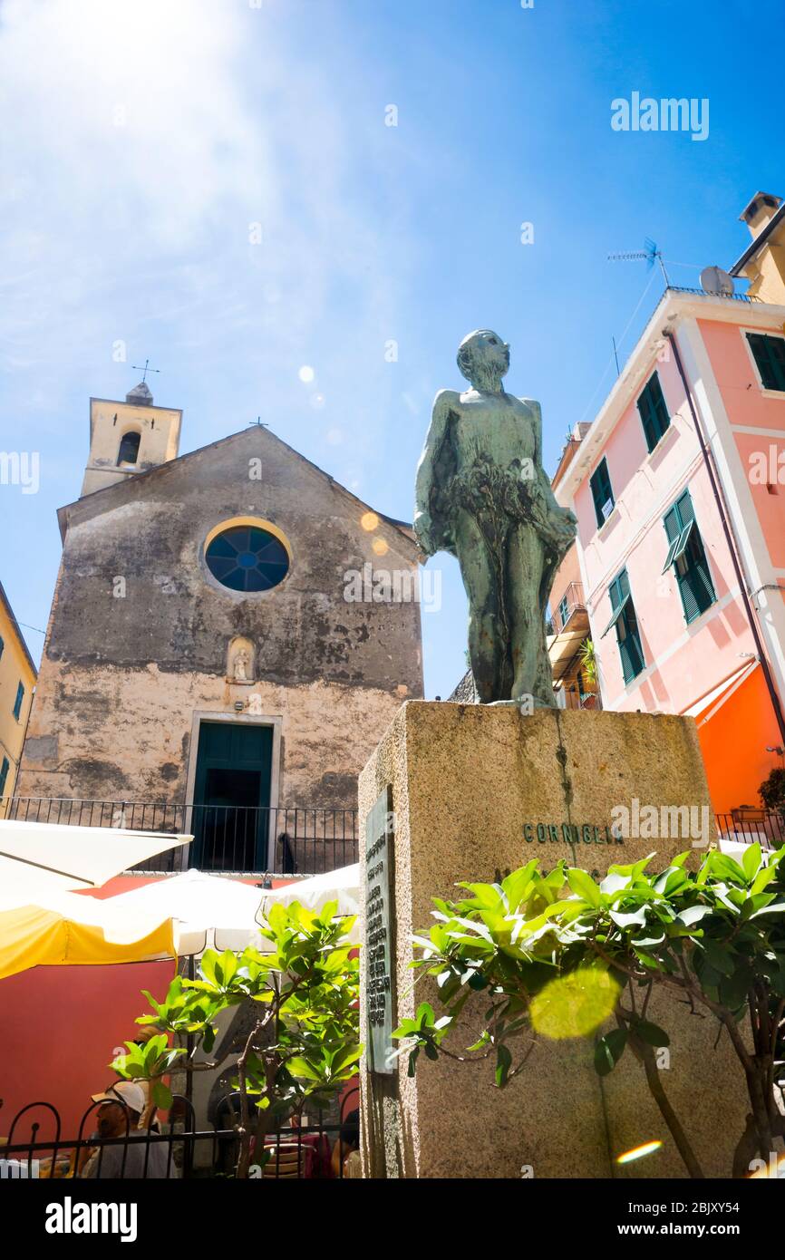 Corneglia Dorf, Cinque Terre Stockfoto