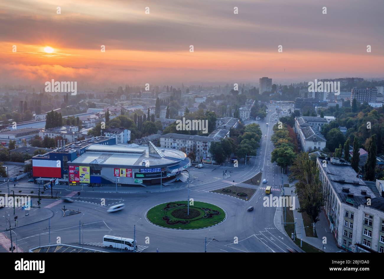 Luftpanorama von Chisinau. Chisinau, Moldawien. Stockfoto