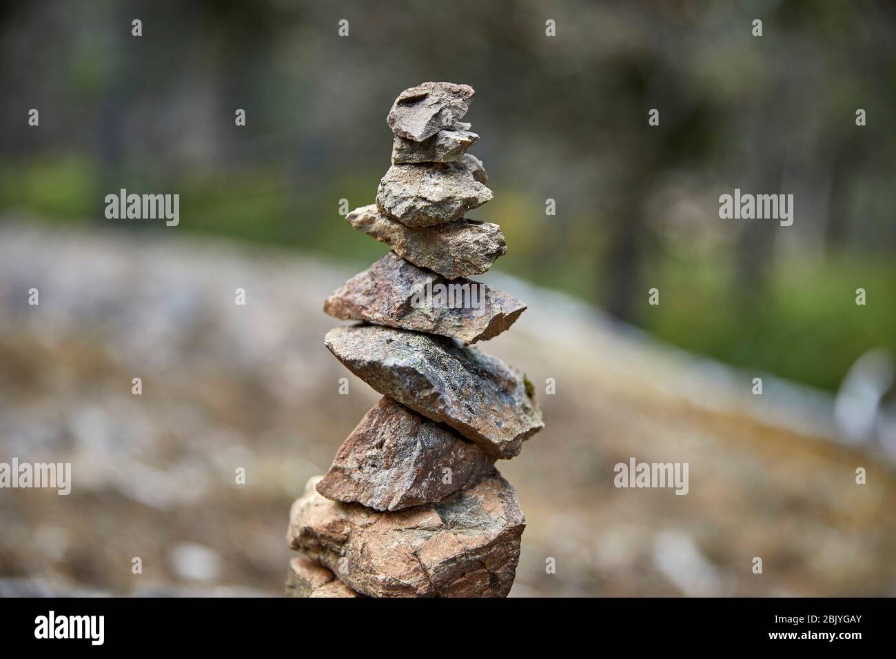 USA, Washington, San Juan County, Orcas Island, Stack of Rocks Stockfoto