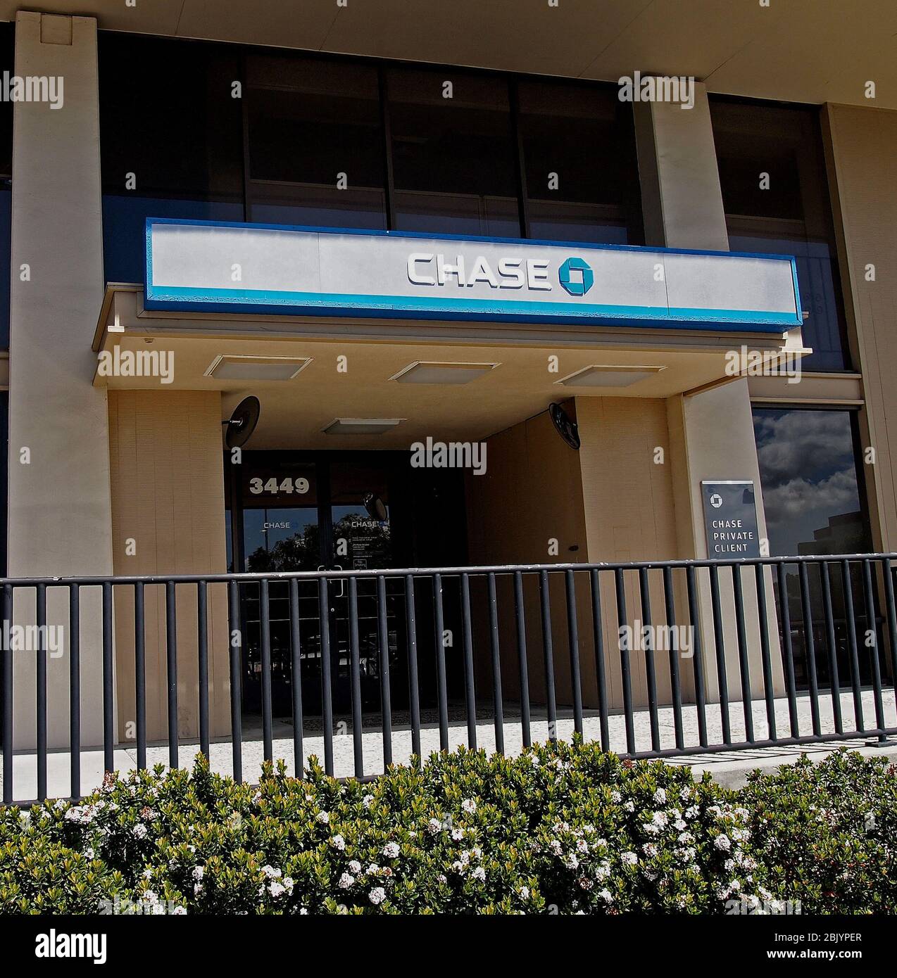 Chase Bank Filiale Eingang Schild in Kalifornien Stockfoto
