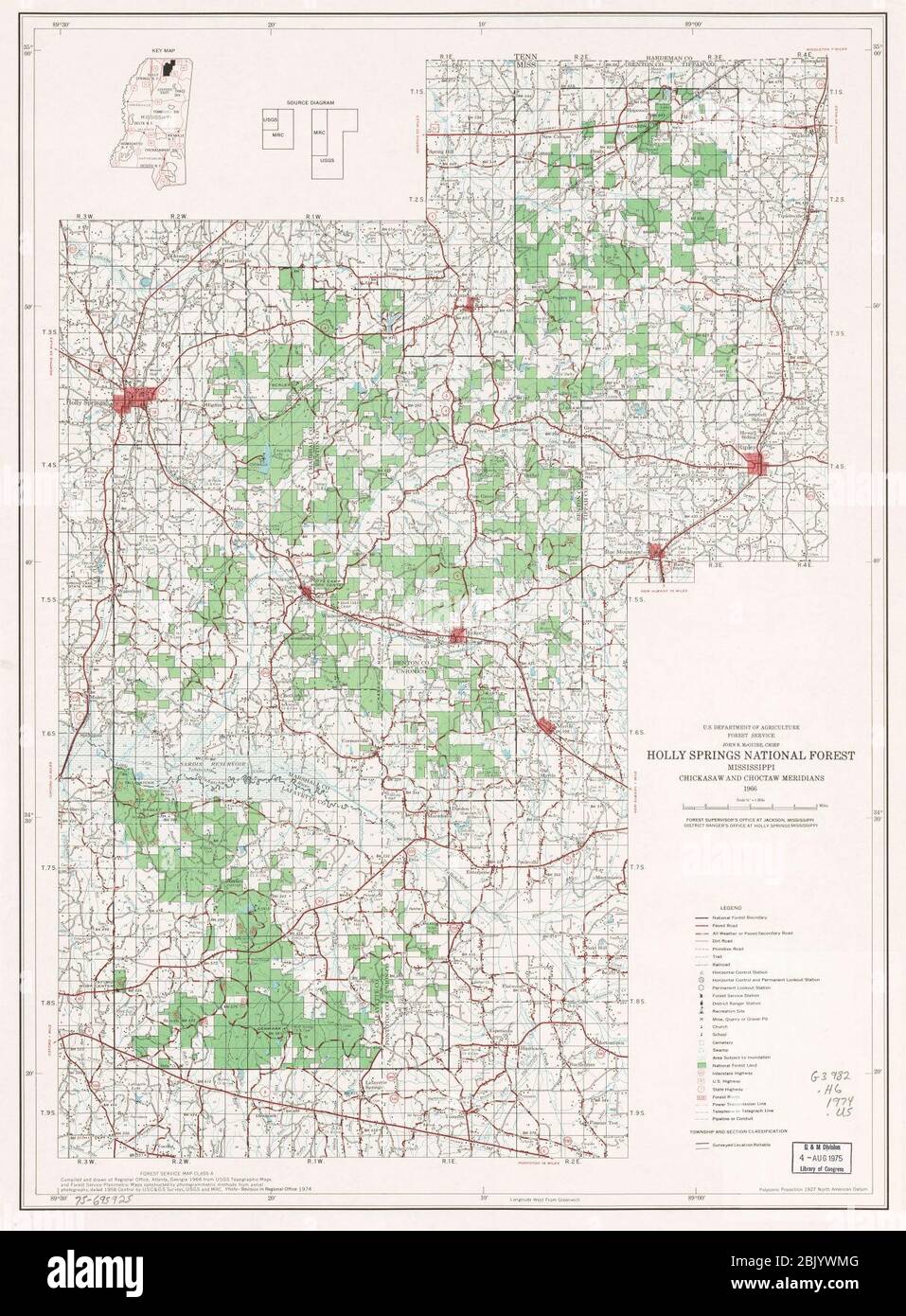 Holly Springs National Forest, Mississippi. Stockfoto