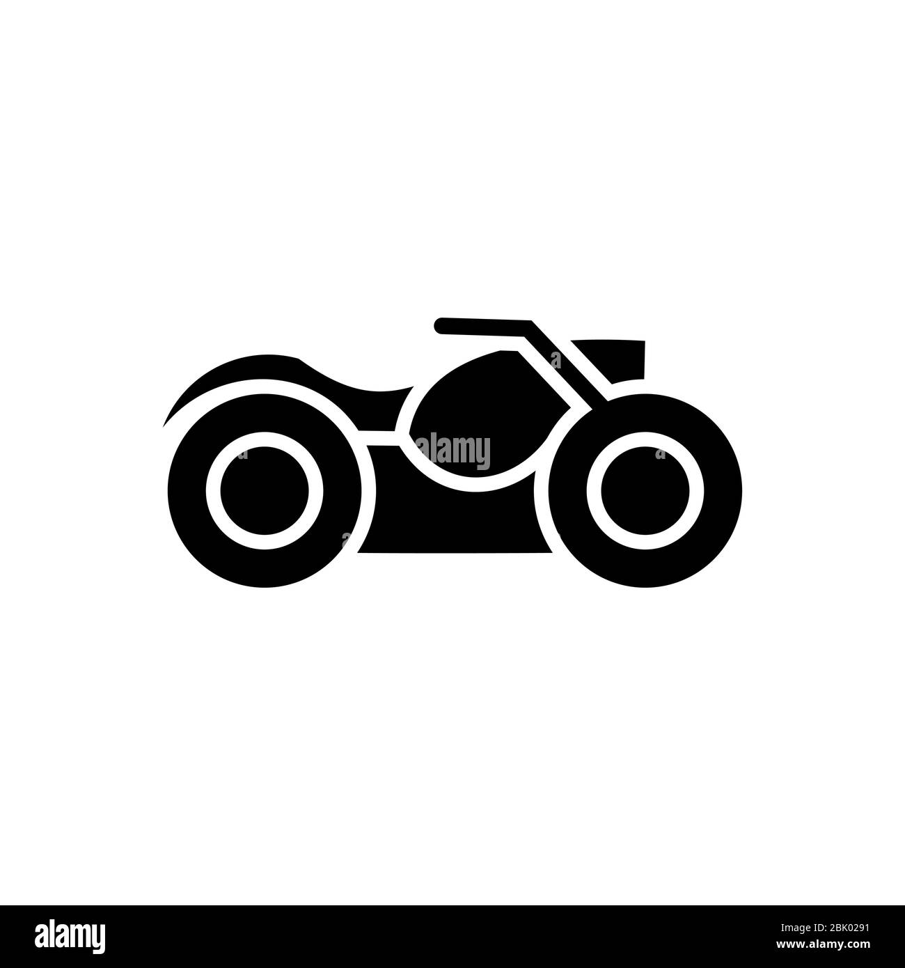 Vektor der Motorrad-Design-Konzept-Vorlage, isoliert auf weißem Hintergrund. Stock Vektor