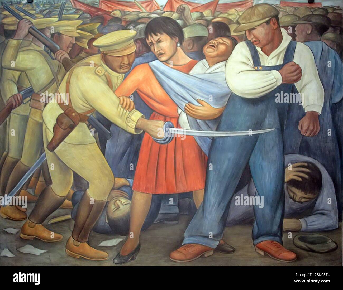 Diego Rivera Wandbild im Palacio de Bellas Artes, Mexiko-Stadt, Mexiko Stockfoto