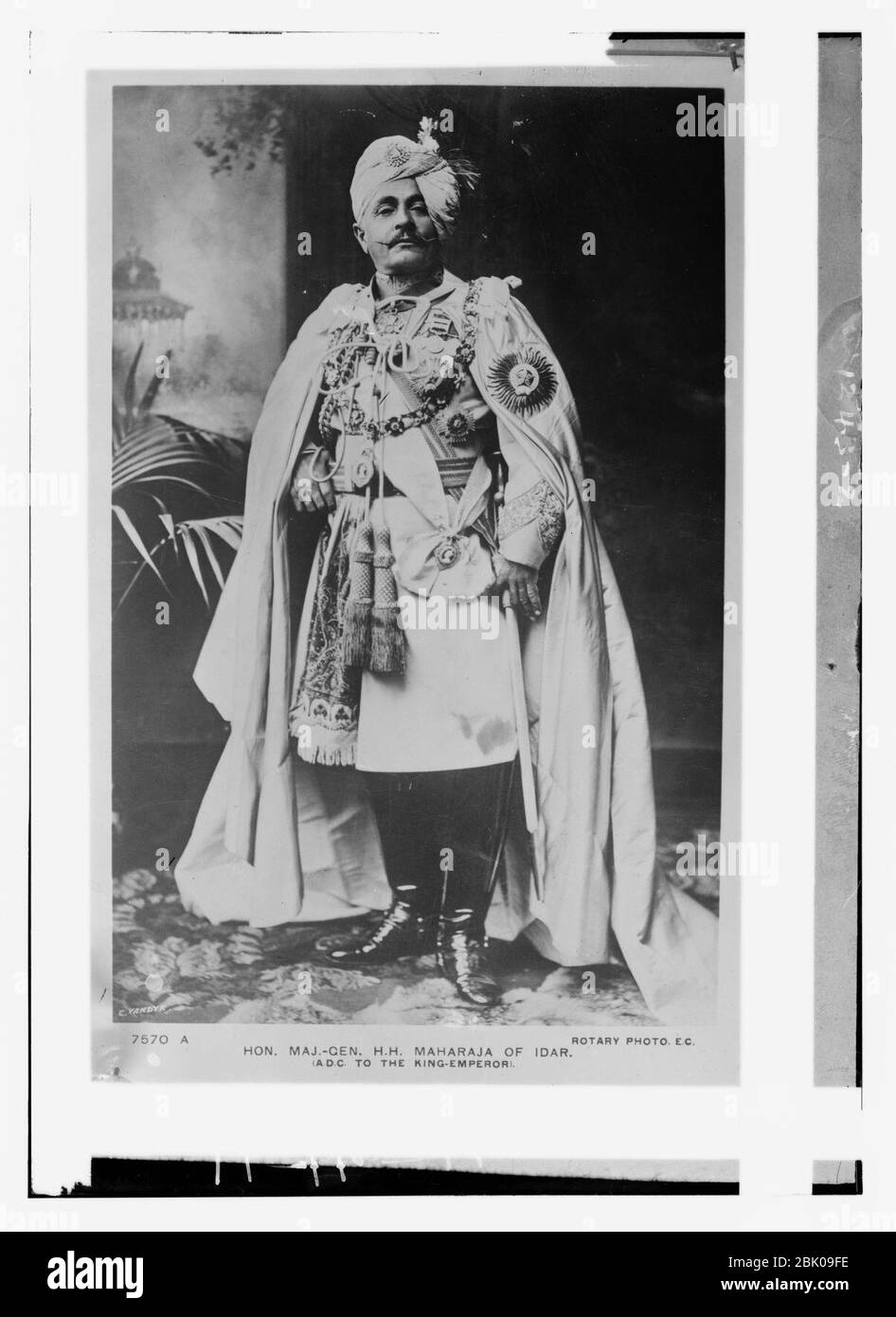 Hon Generalmajor S.H. Maharadscha von Idar A.D.C. zum König - Kaiser Stockfoto