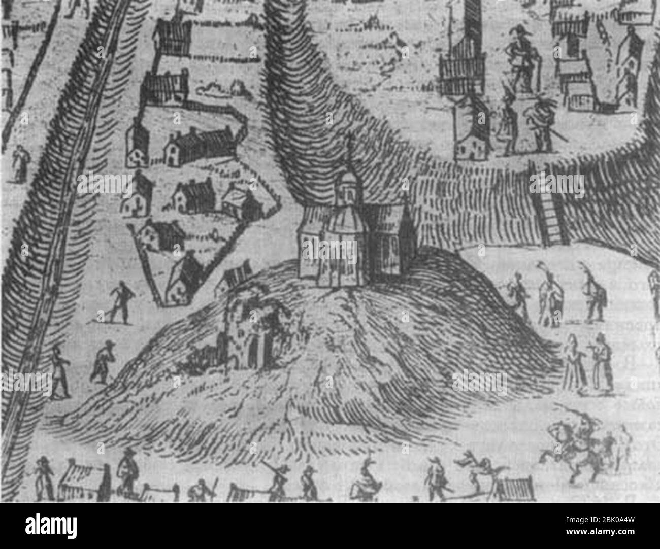 Hondius - Belagerung von Smolensk - Kathedrale Berg. Stockfoto