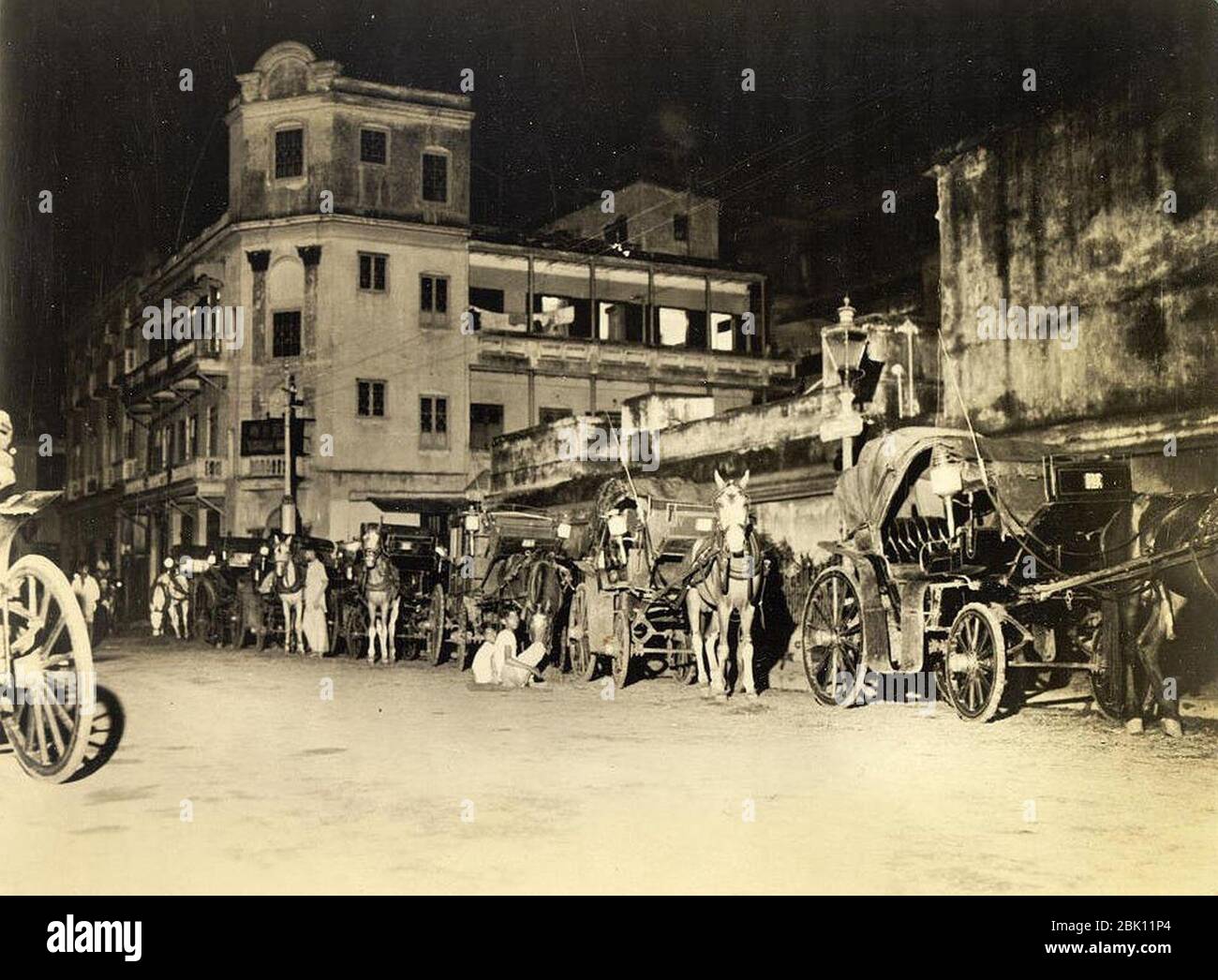 Pferdewagen in Kalkutta im Jahr 1945. Stockfoto