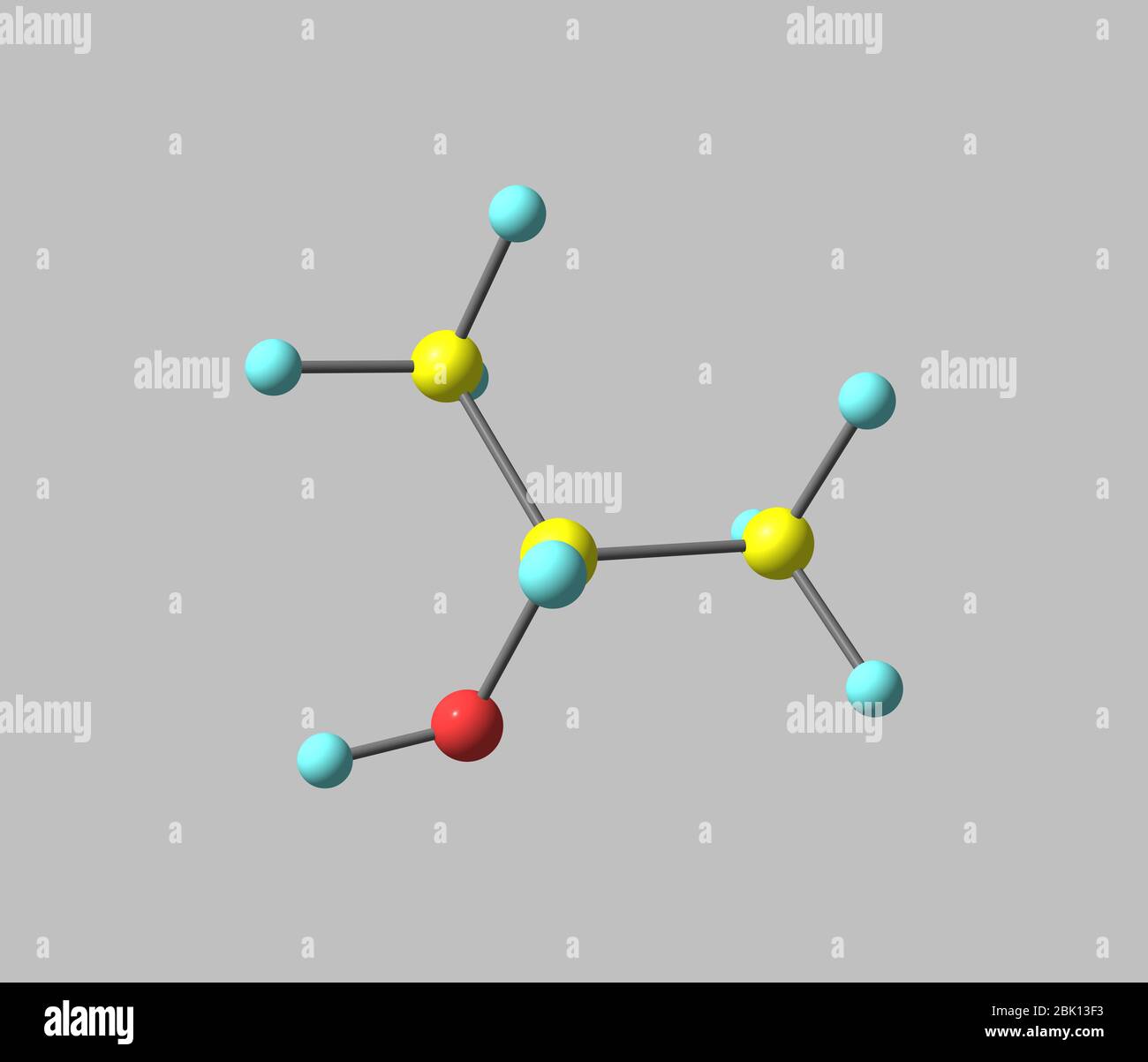 Isopropylalkohol (Isopropanol) ist eine chemische Verbindung mit der Summenformel C3H8O. Es ist eine farblose, entzündliche chemische Verbindung mit einem starken Stockfoto