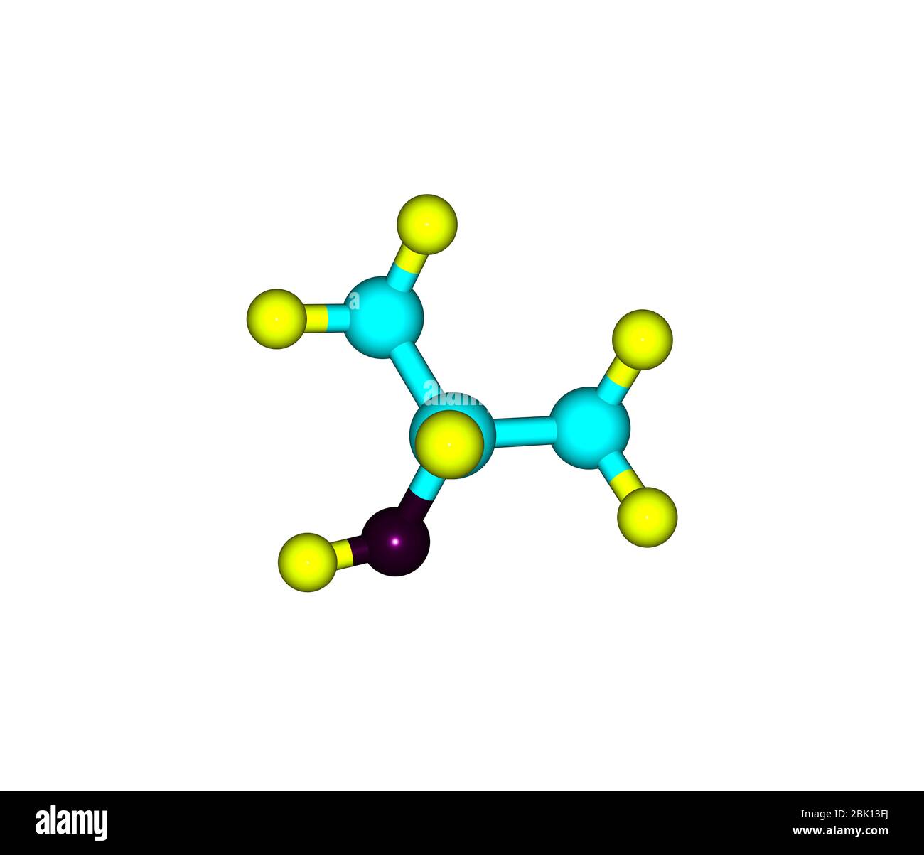 Isopropylalkohol (Isopropanol) ist eine chemische Verbindung mit der Summenformel C3H8O. Es ist eine farblose, entzündliche chemische Verbindung mit einem starken Stockfoto