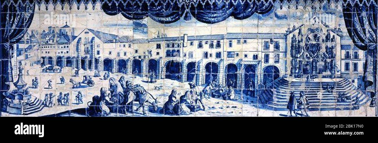 Hospital Real de Todos-os-Santos c. 1740. Stockfoto
