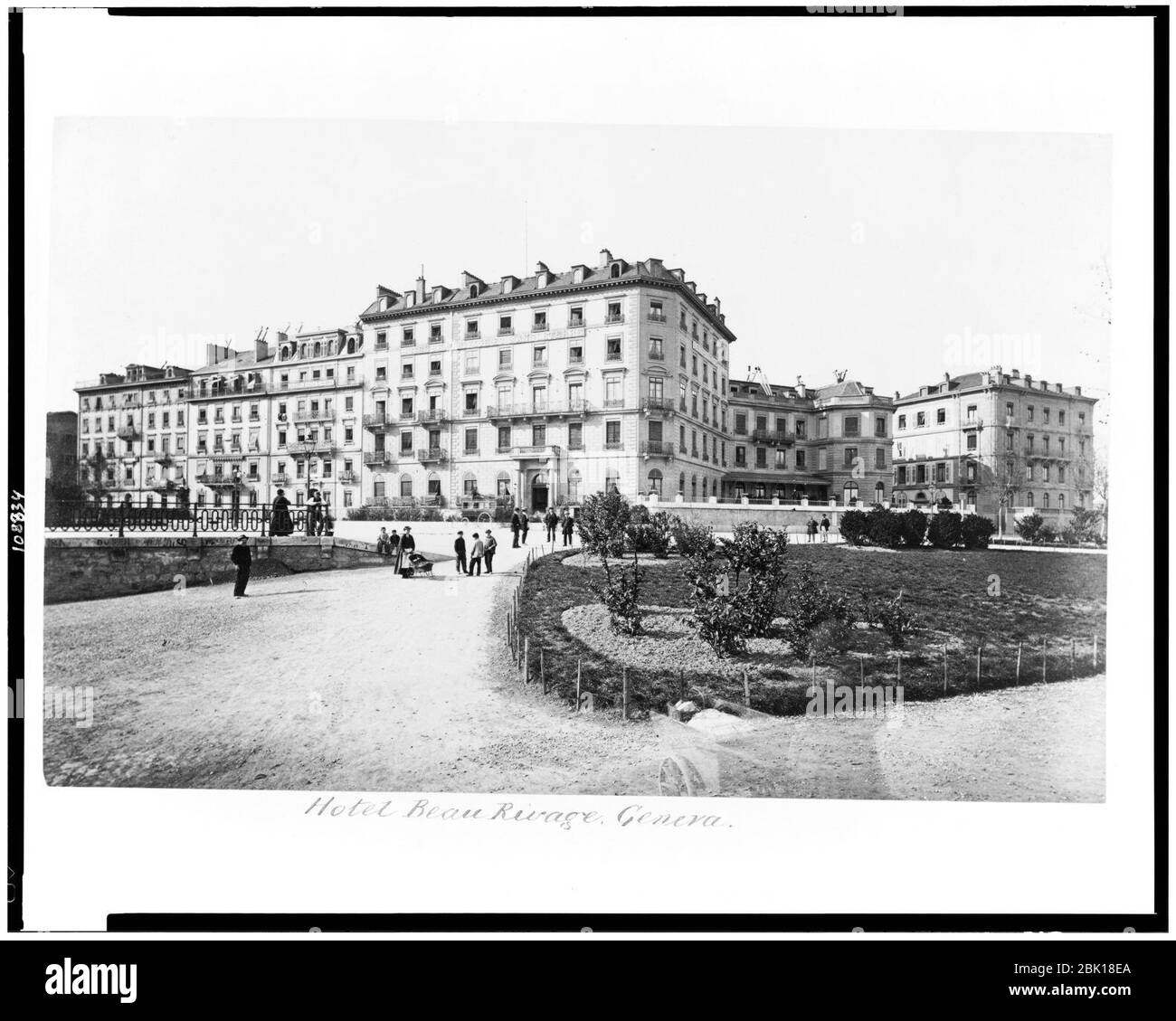 Hotel Beau Rivage. Genf Stockfoto