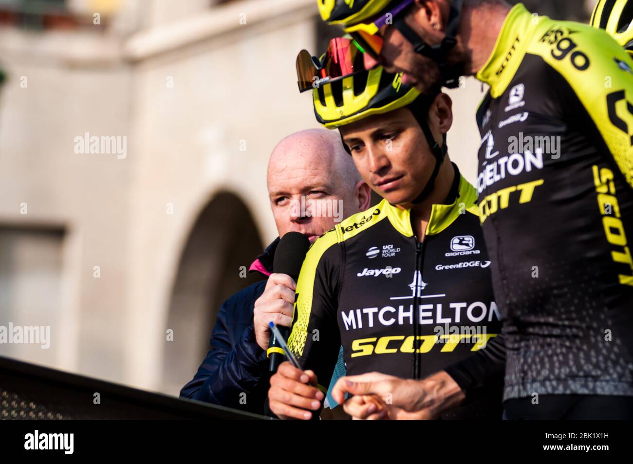 esteban chaves (col) (mitchelton-scott) während des Giro di Lombardia 2019, , bergamo-como, Italien, 12. Oktober 2019 Stockfoto