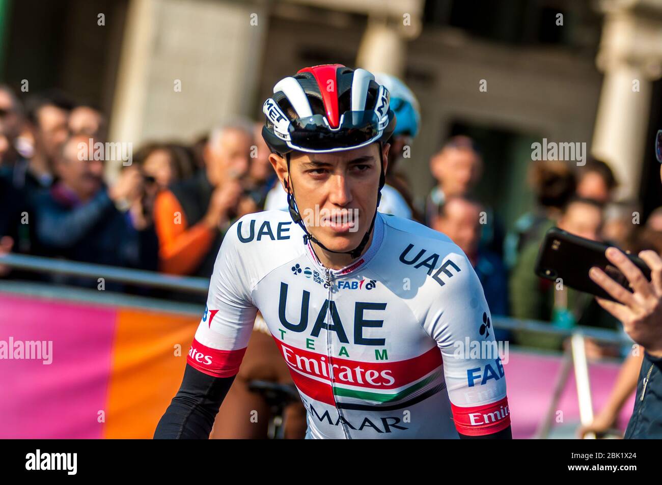 simone petilli (ita) (vae-Team emirates) während des Giro di Lombardia 2019, , bergamo-como, Italien, 12. Oktober 2019 Stockfoto