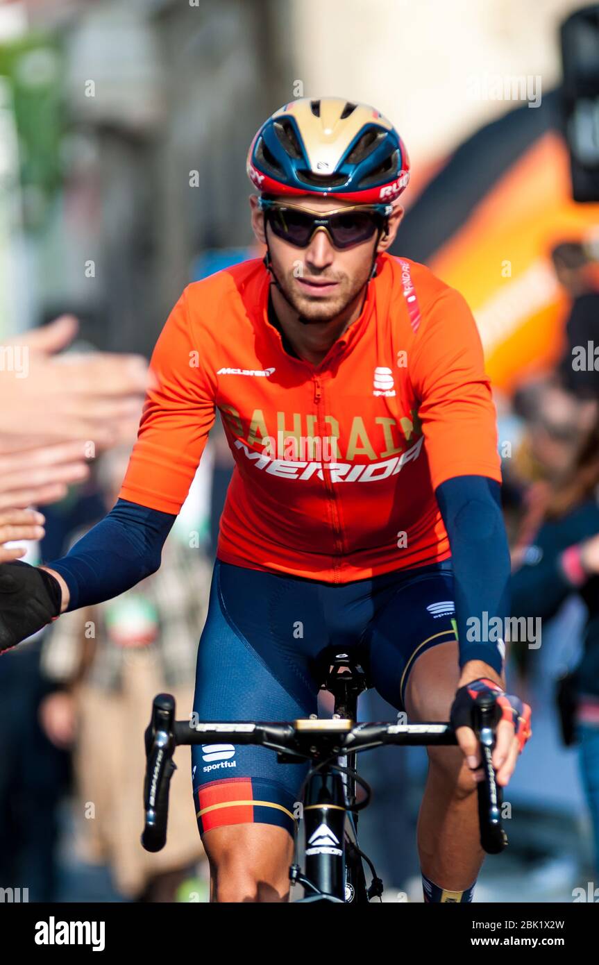 antonio nibali (ita) (bahrain merida) während des Giro di Lombardia 2019, , bergamo-como, Italien, 12. Oktober 2019 Stockfoto