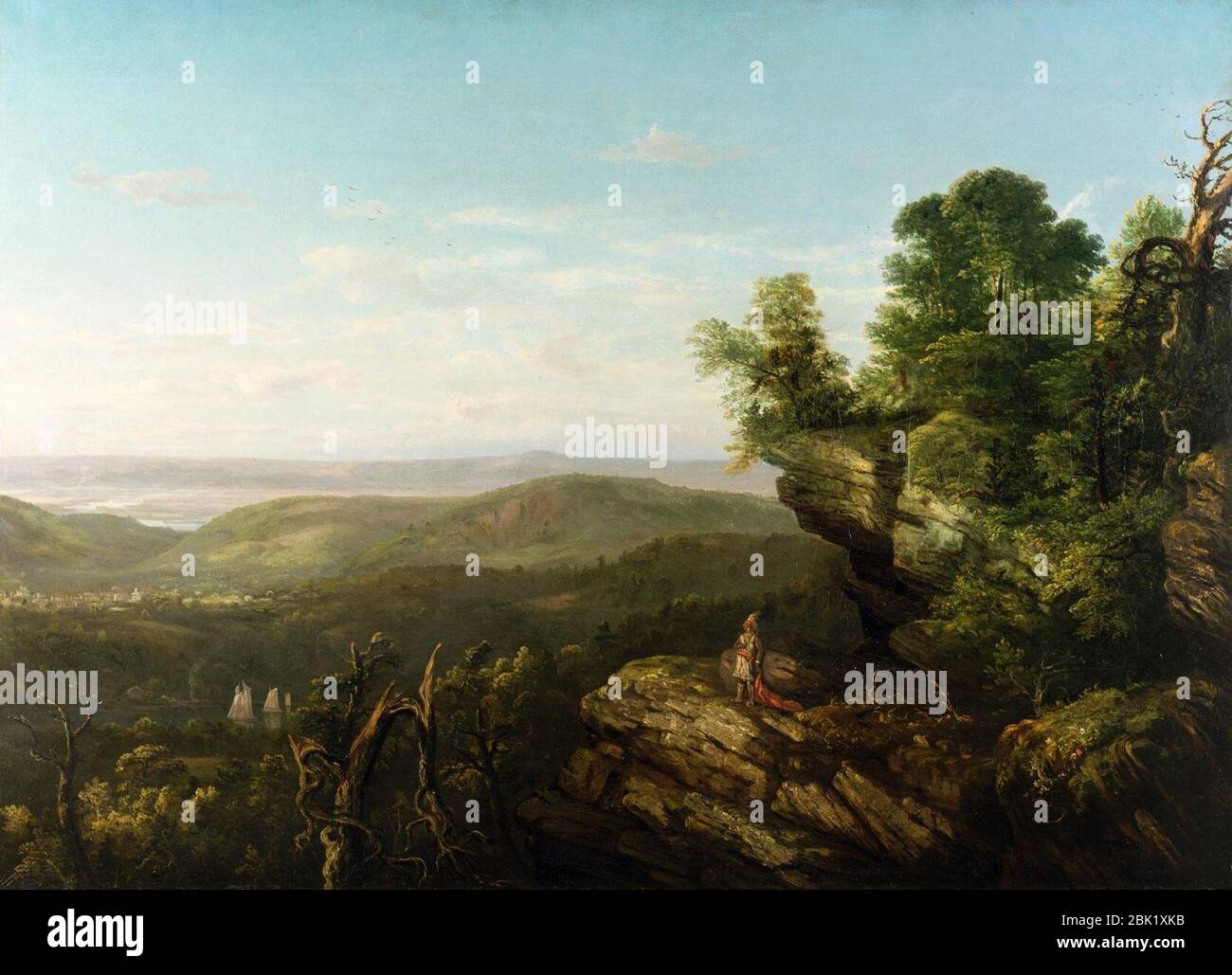 Hudson River Landscape-DeWitt Clinton Boutelle. Stockfoto
