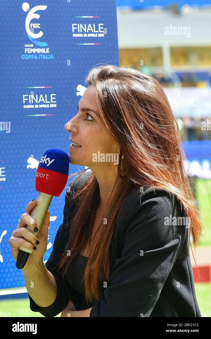 alessia tarquinio (giornalista Sky) während der italienischen Serie A