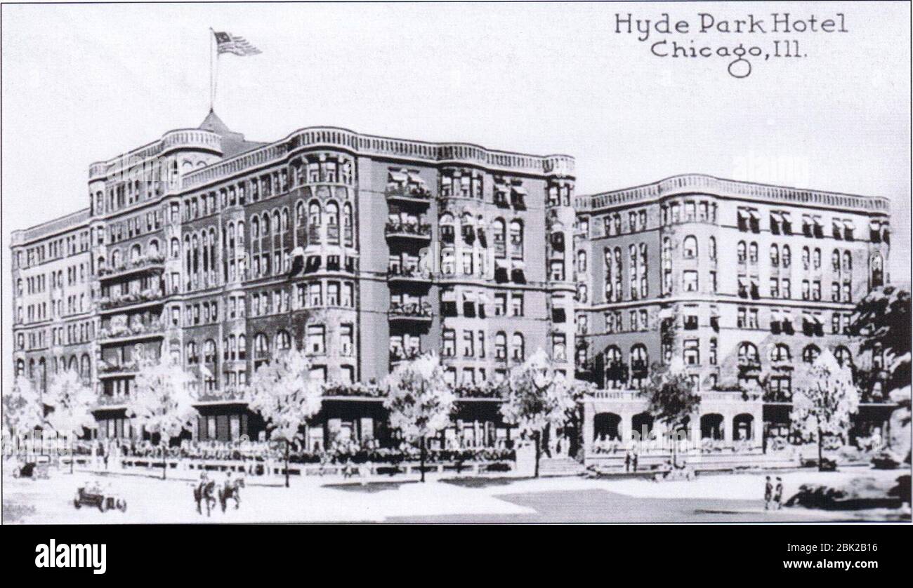 Hyde Park Hotel 1927. Stockfoto