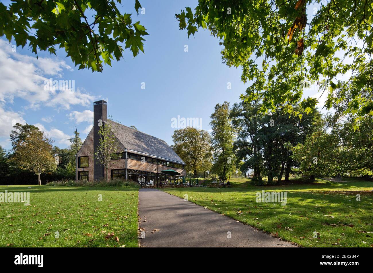 Allgemeine Ansicht Von Norden Crystal Palace Park Cafe Crystal Palace Grossbritannien Architekt Chris Dyson Architects 2020 Stockfotografie Alamy
