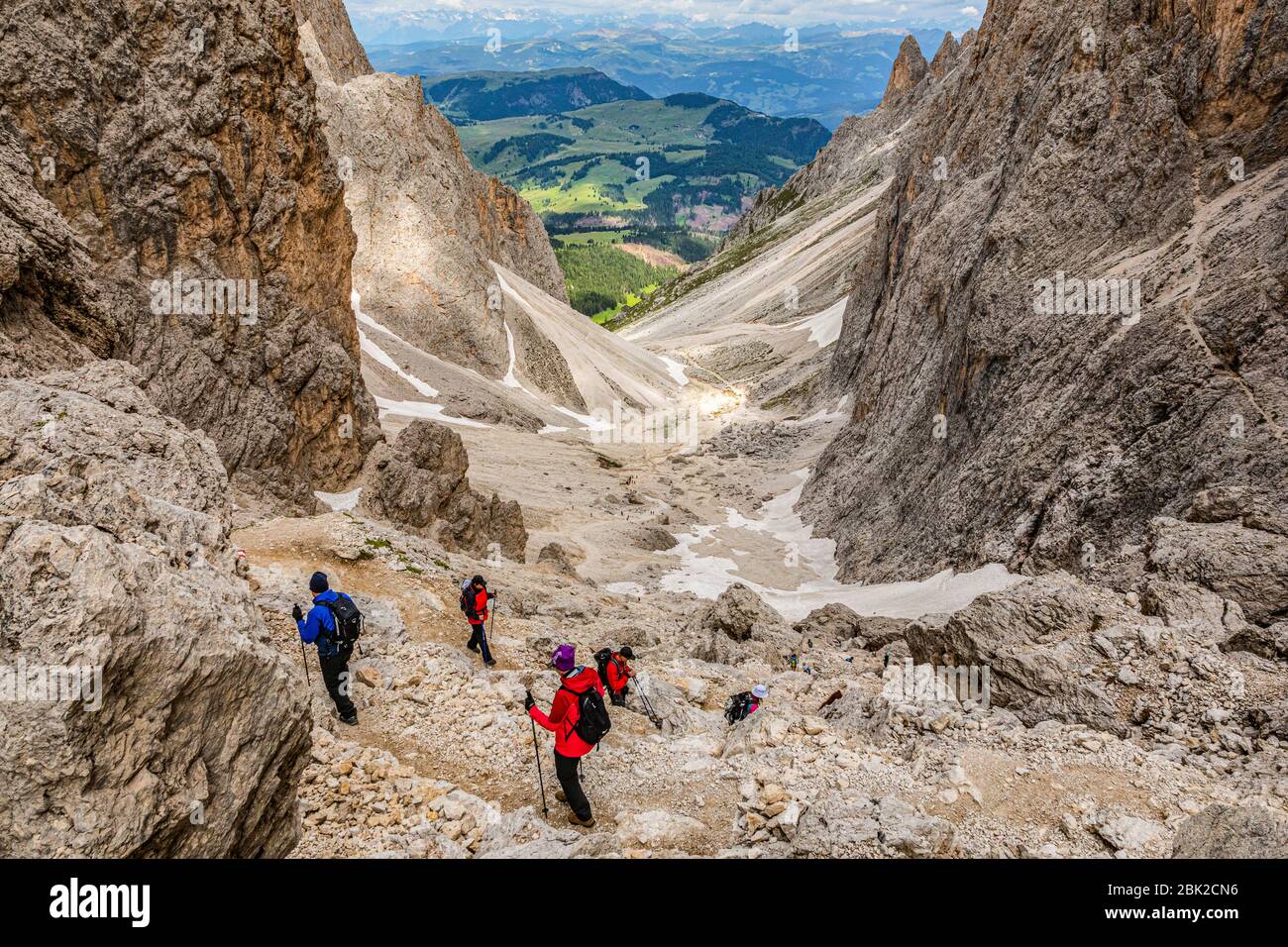 Italien Südtirol - Trekking auf dem Weg 'Giro del Sassolungo' Stockfoto