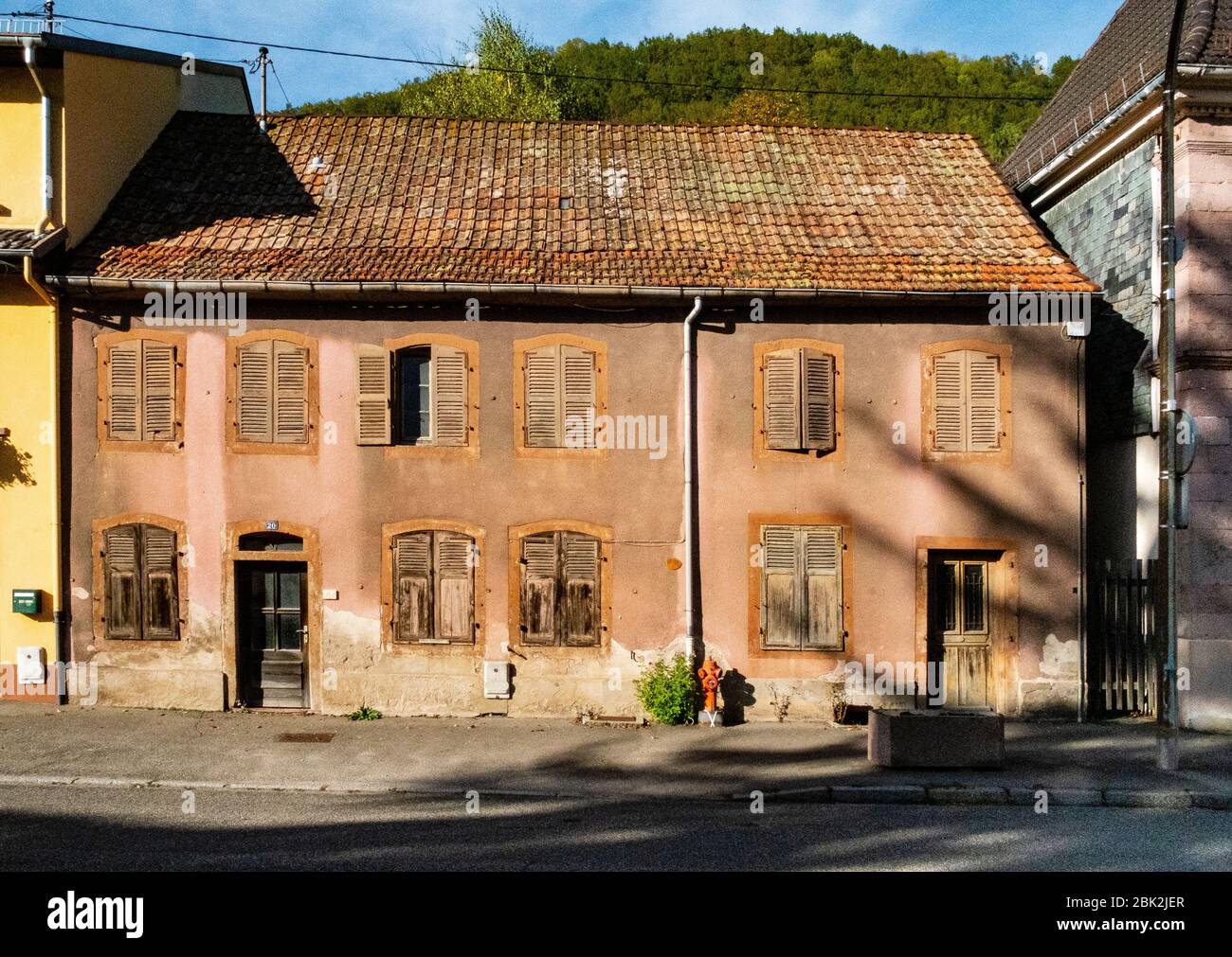 Französische Häuser Stockfoto