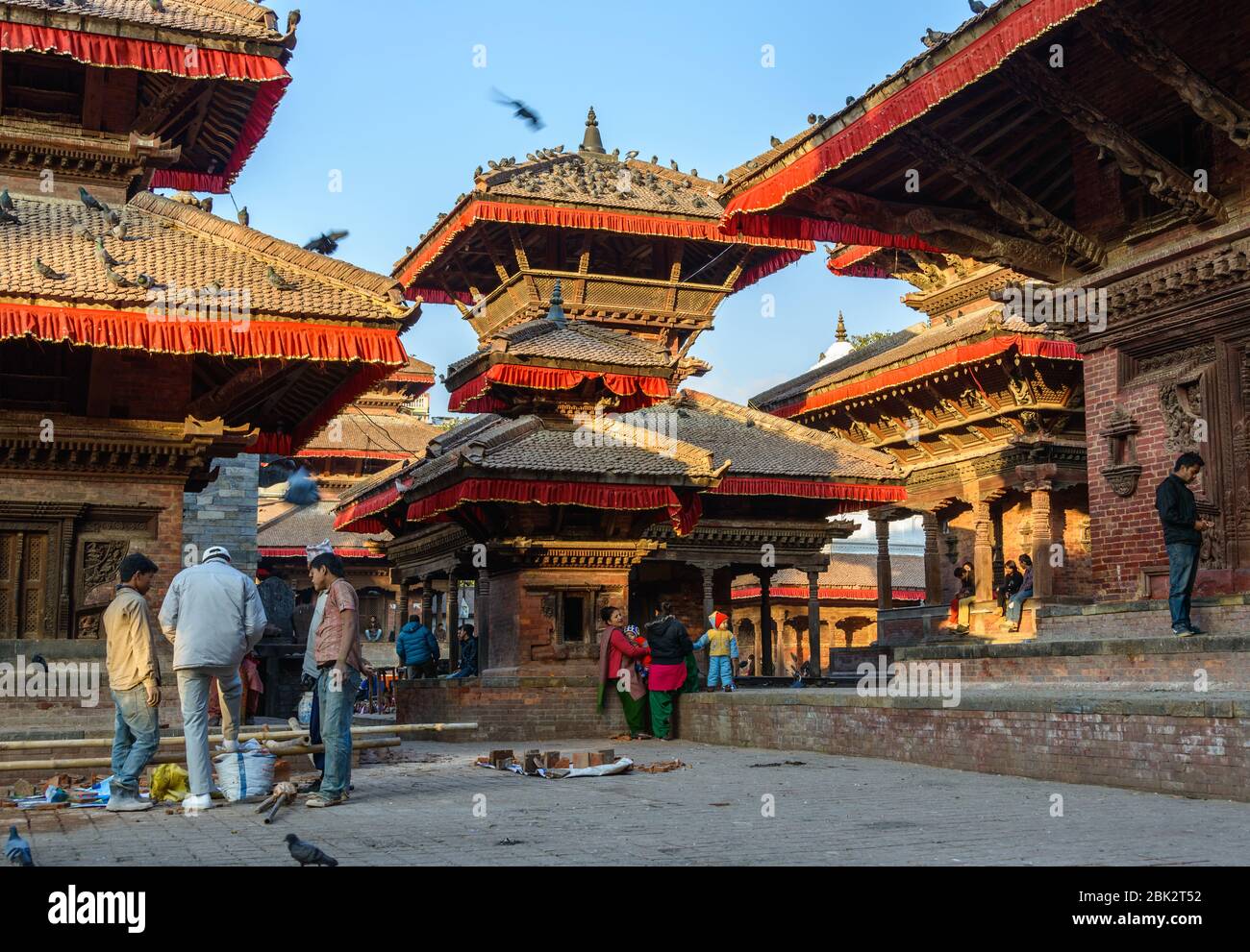 Kathmandu Durbar Platz in Nepal, Dezember 2013 Stockfoto