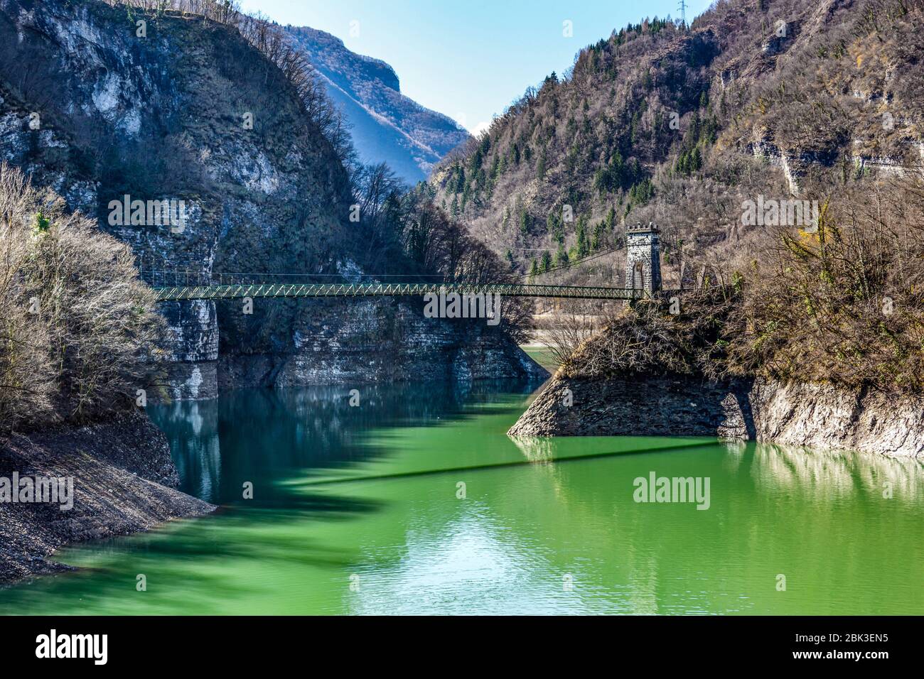 Italien Venetien - Lago di Corlo oder Lago di Arsiè - Ponte della Vittoria Stockfoto